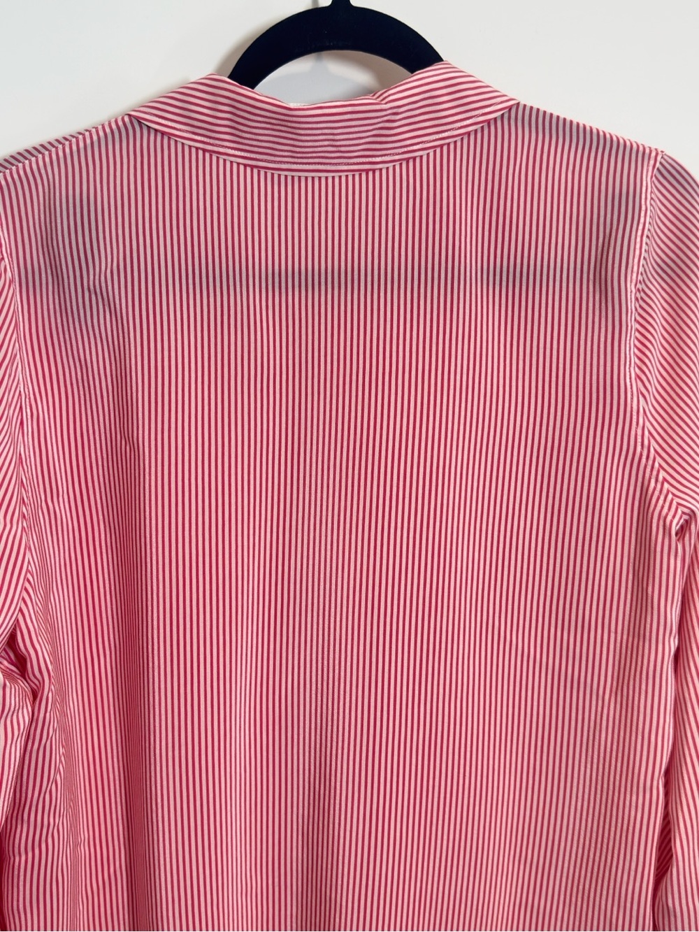Equipment 100% silk Pink and White Striped Blouse sz S - Picture 11 of 14
